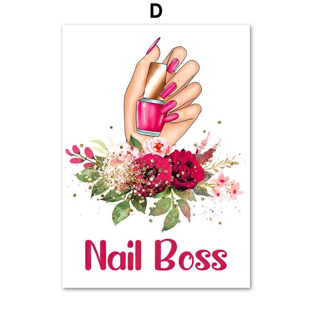 Nail Salon Manicure Wall Art Canvas