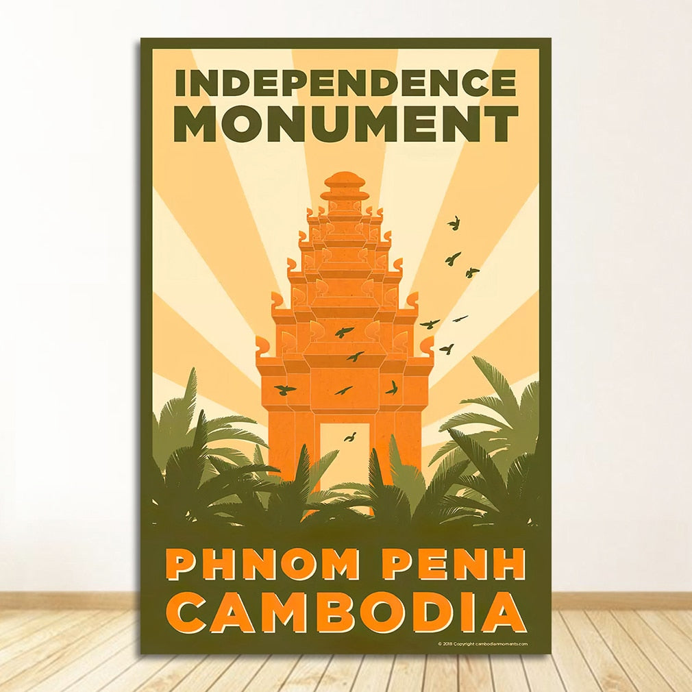 Cambodia Angkor Wat Khmer Travel Canvas Art