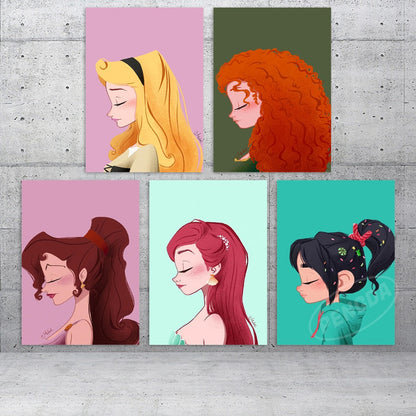 Cartoon Princess Canvas Art