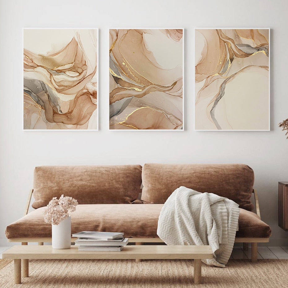 Beige Marble Canvas Art