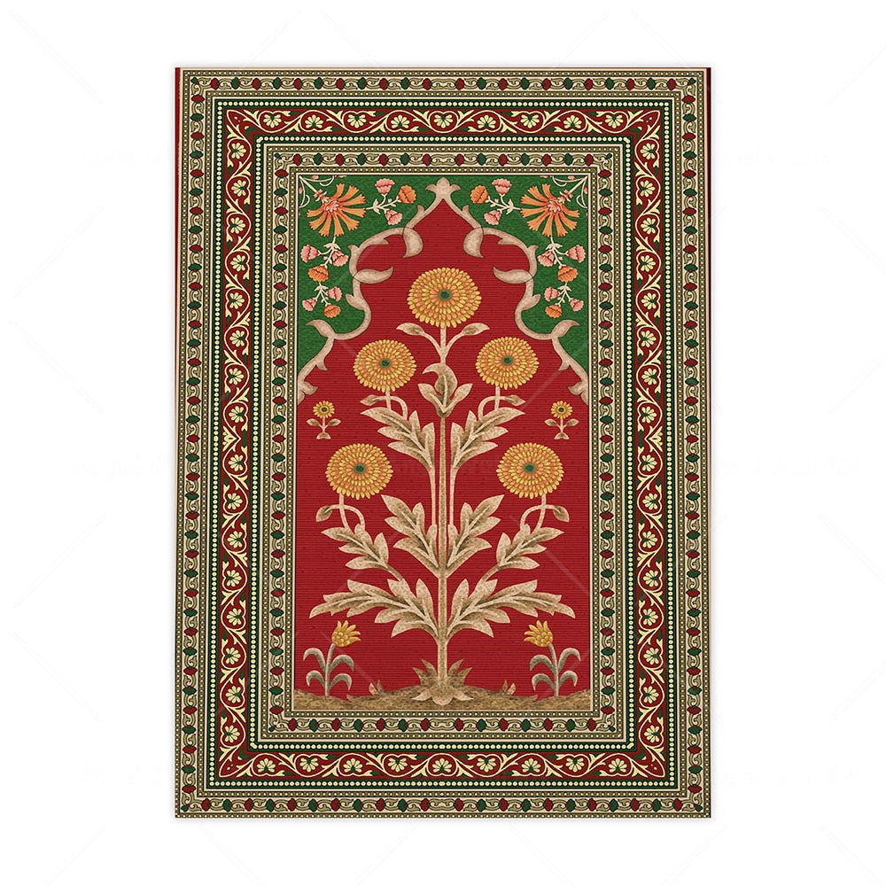 Vintage Indian Ornament Canvas Art