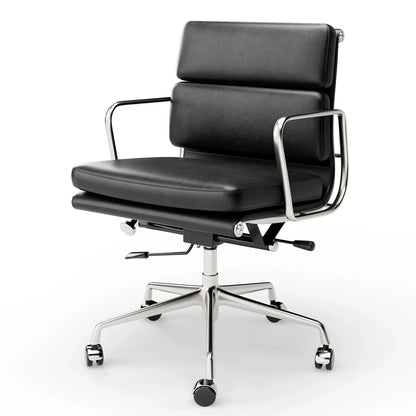 Eames Soft Pad Office Chair with Genuine Leather