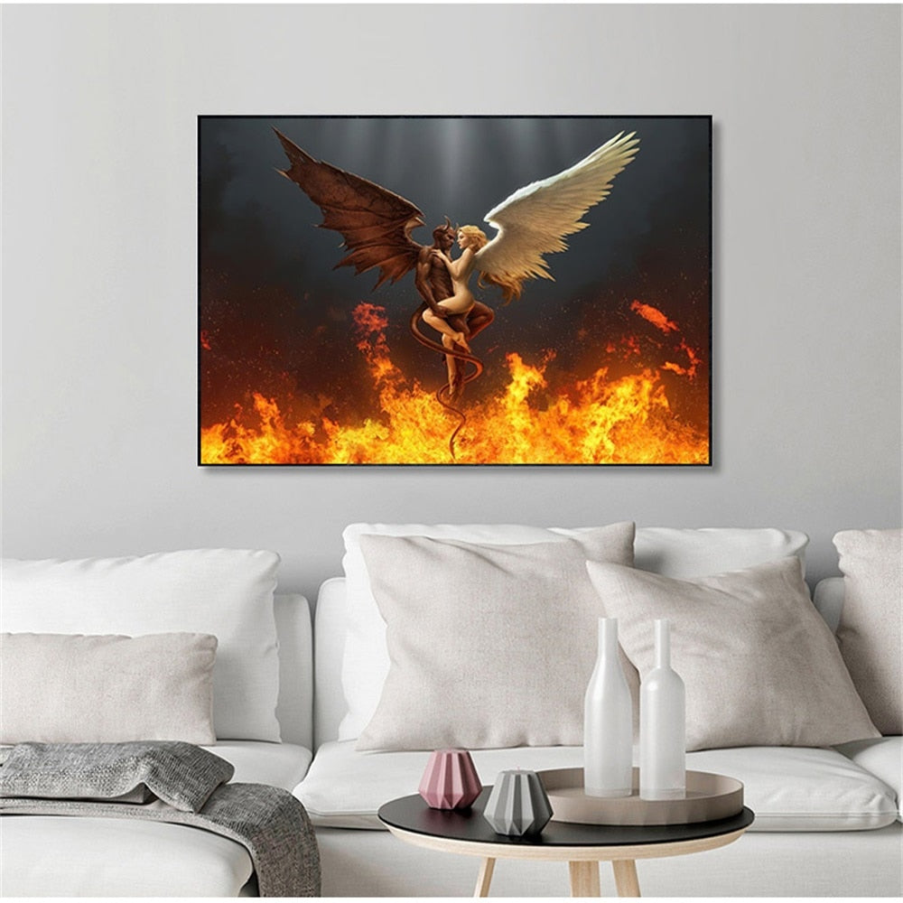 Angel and Demon Canvas Art