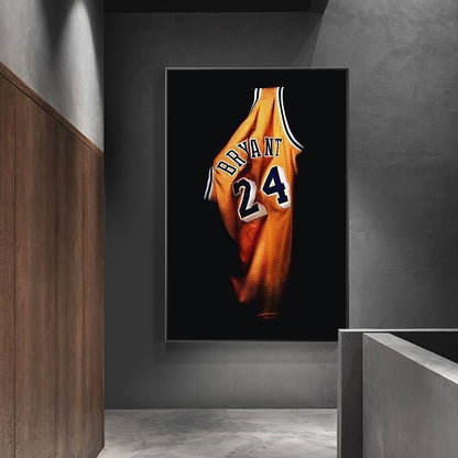 Kobe Bryant Jersey Motivational Canvas Art