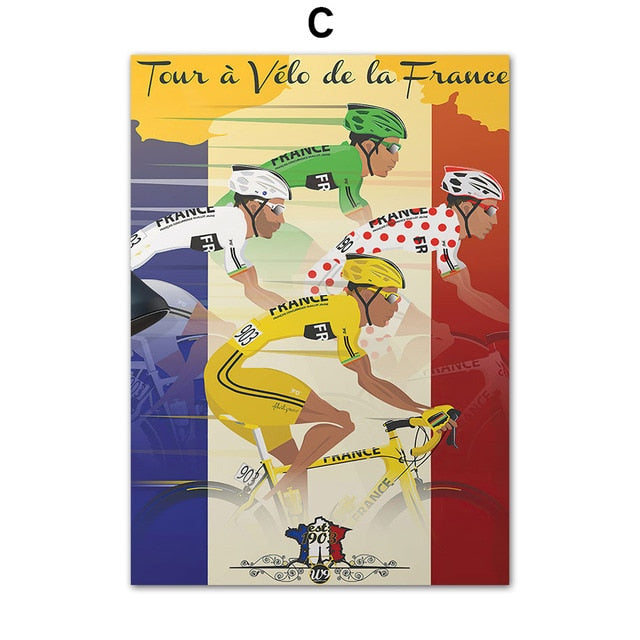 World City Bike Race Canvas Art