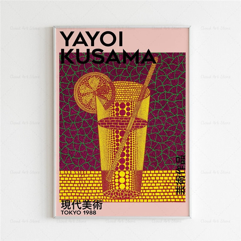 Yayoi Kusama Exhibition Wall Art Canvas