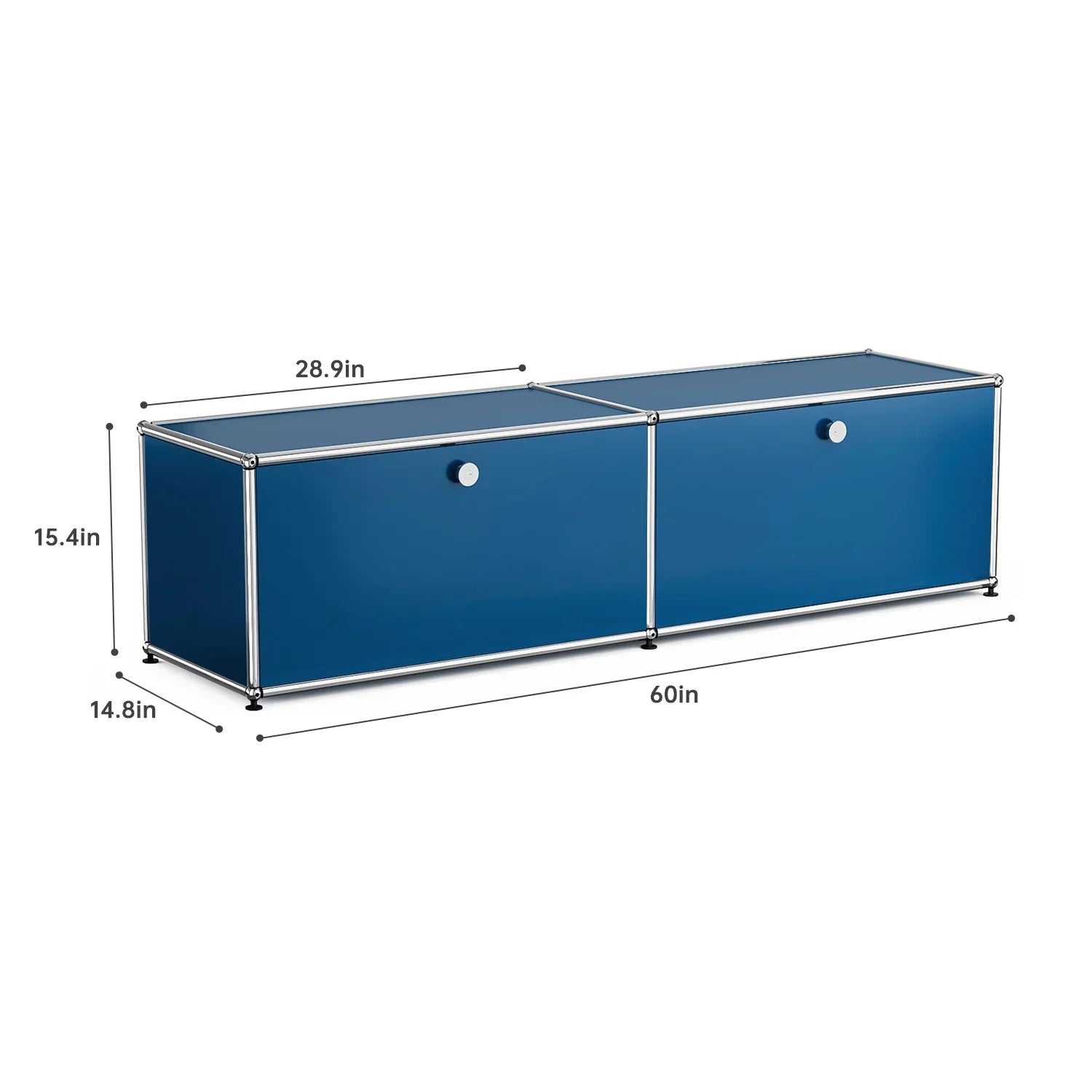 USM Haller Blue Modular Storage Cabinet Replica