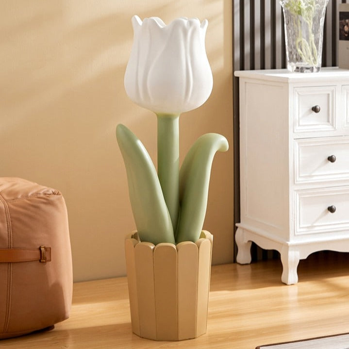 Tulip Flower Storage Floor Ornament Statue