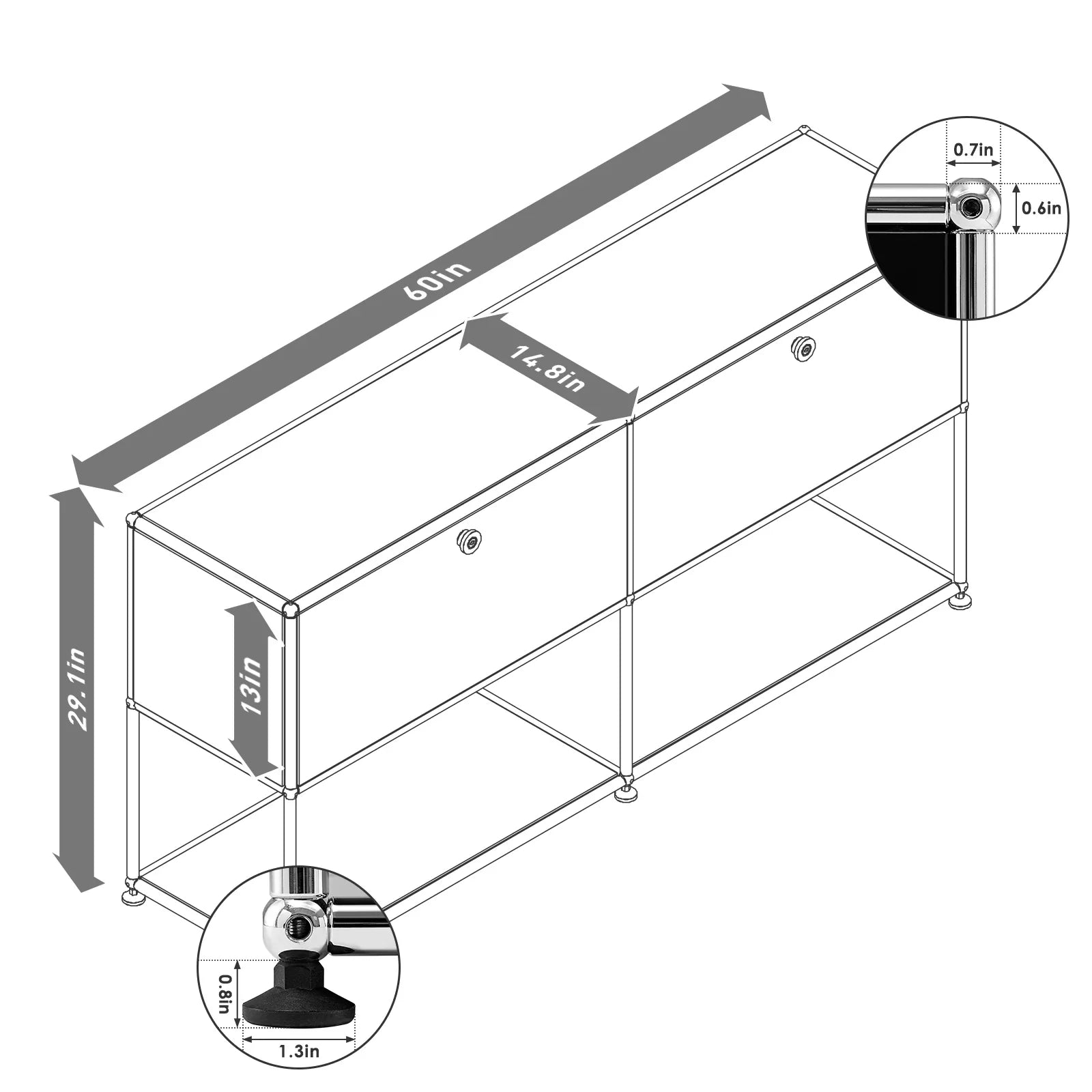 USM Haller Modular Storage Cabinet Replica