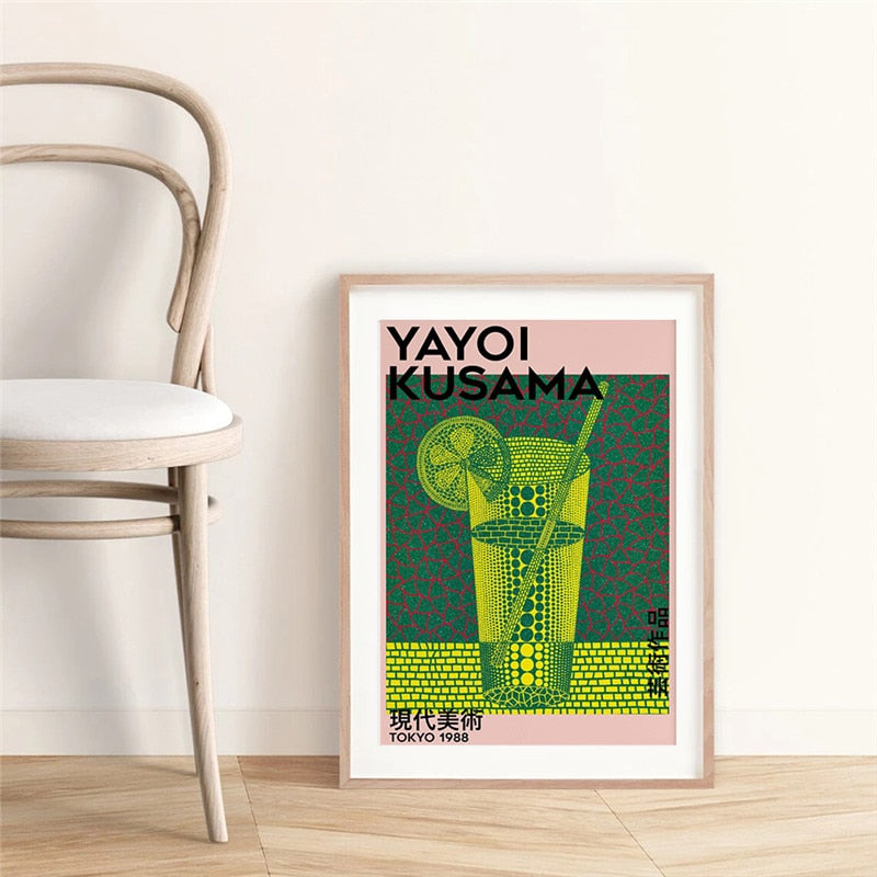 Yayoi Kusama Exhibition Wall Art Canvas