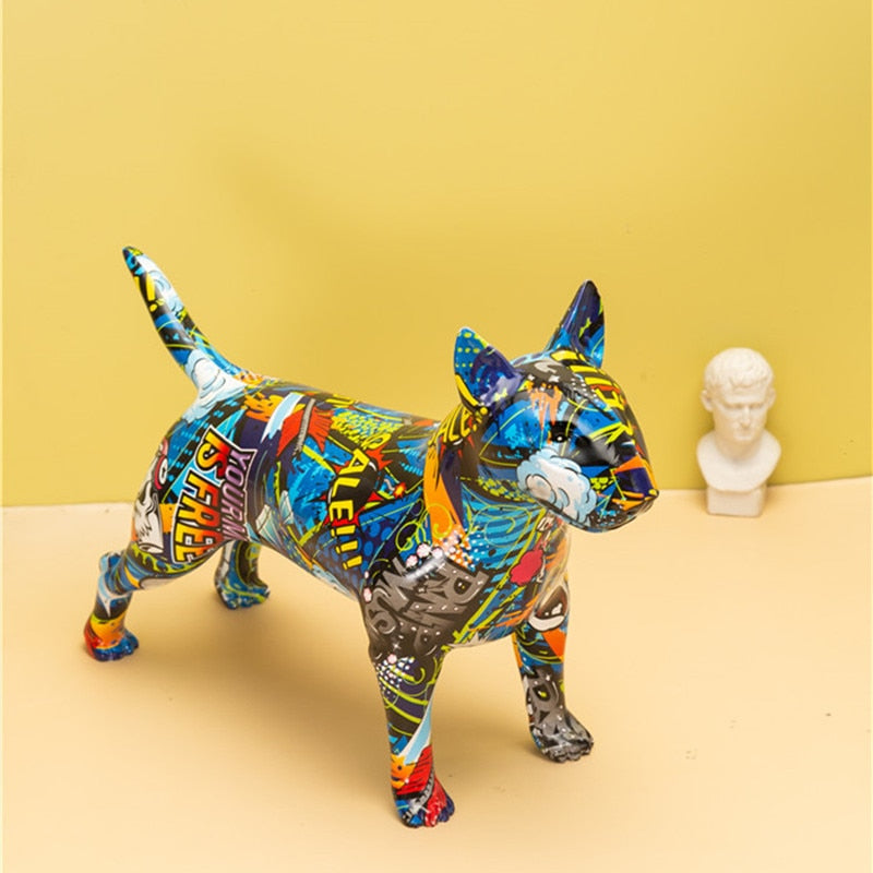 Graffiti Bullterrier Resin Statue