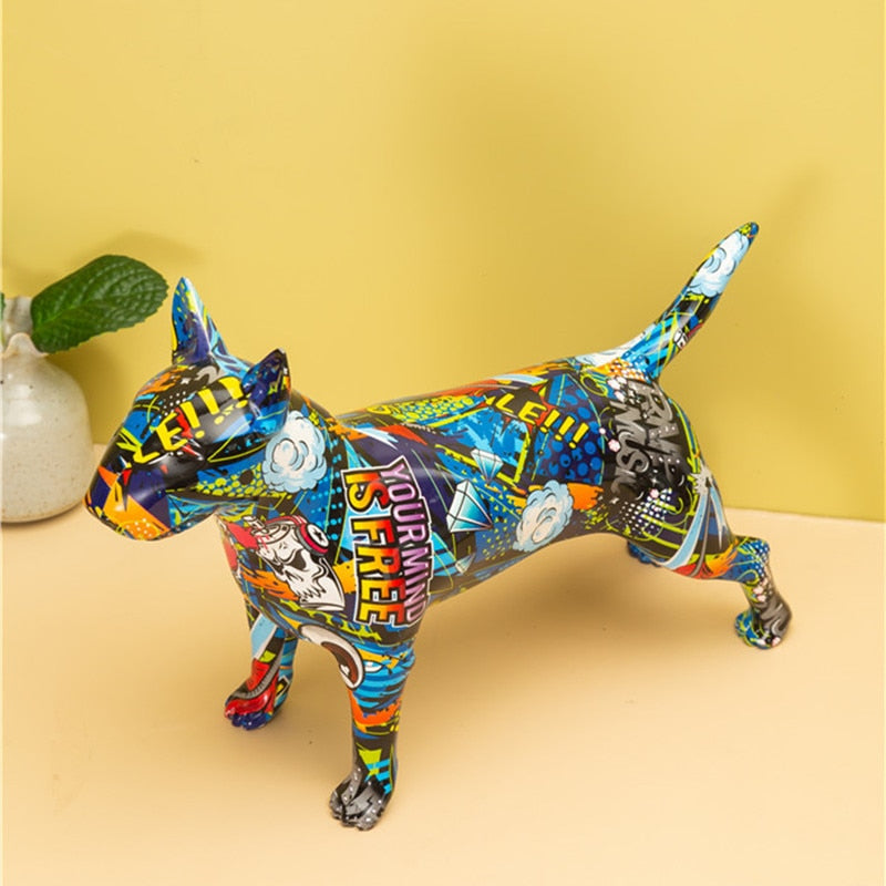 Graffiti Bullterrier Resin Statue