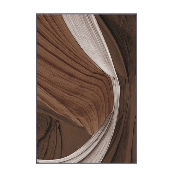 Abstract Dark Brown Paint Texture Canvas Art