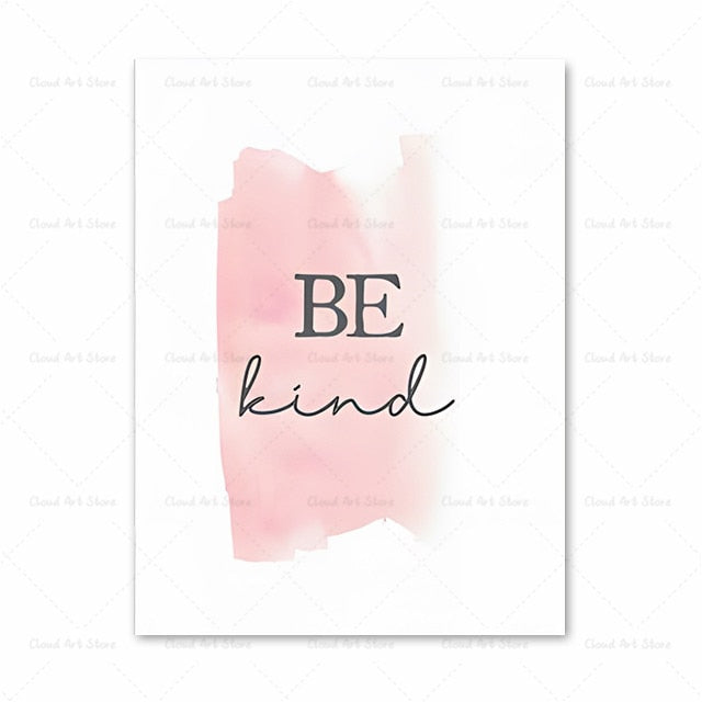 Motivational Quote Pink Canvas Art