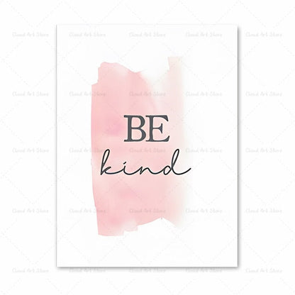 Motivational Quote Pink Canvas Art