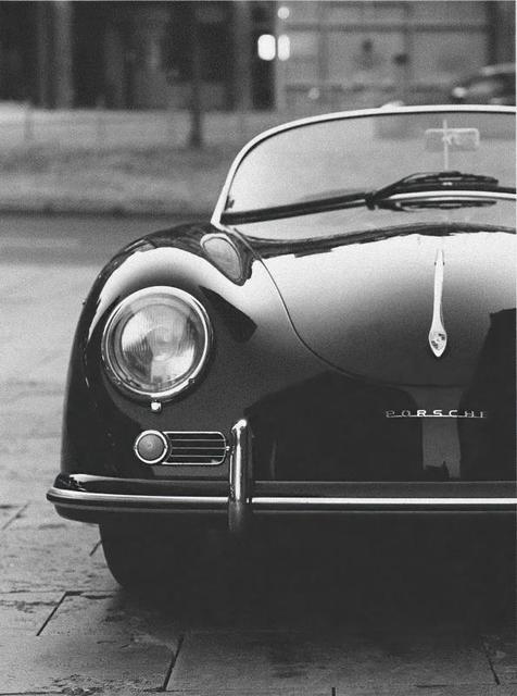 Black and White Porsche 356 Classic Car Canvas Art