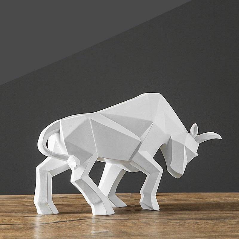 Geometric Bull Statue