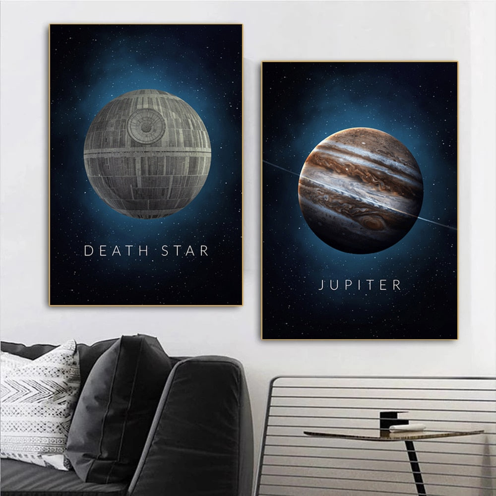 Solar System Planets Wall Art Canvas