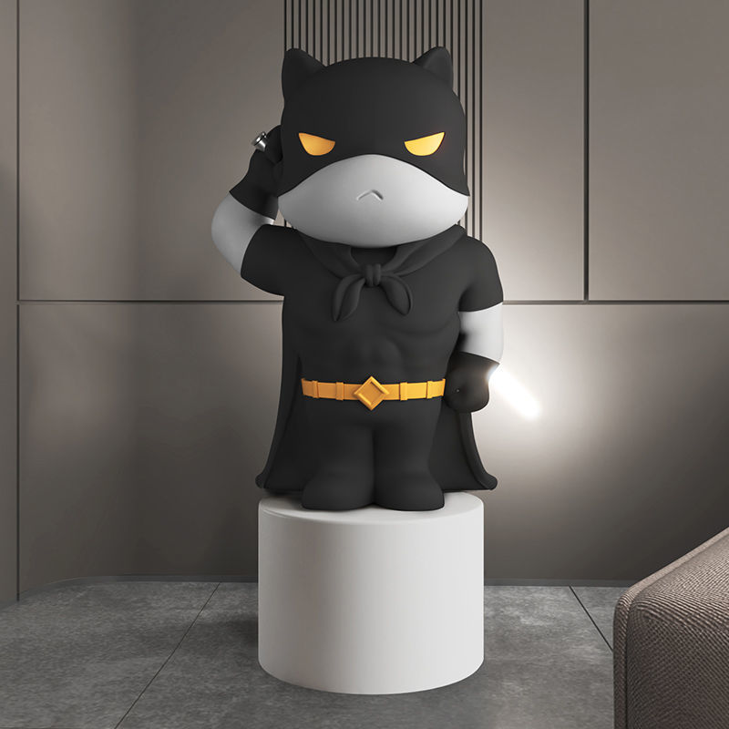 Cute Batman with Light Saber Statue