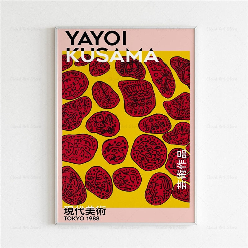 Yayoi Kusama Exhibition Wall Art Canvas