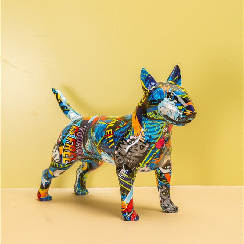 Graffiti Bullterrier Resin Statue