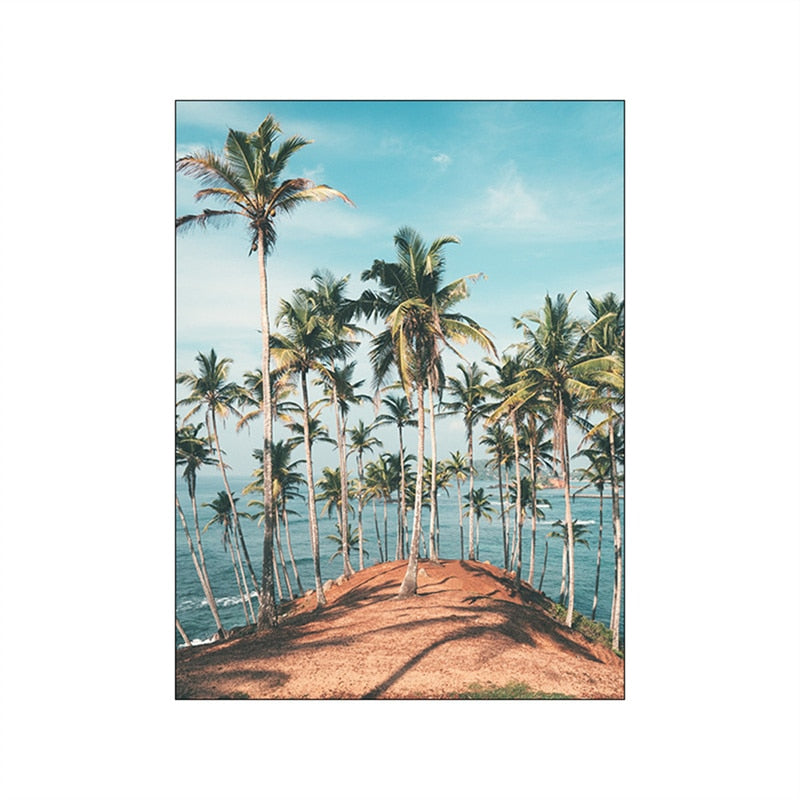 Tropical Blue Ocean and Sky Canvas Art