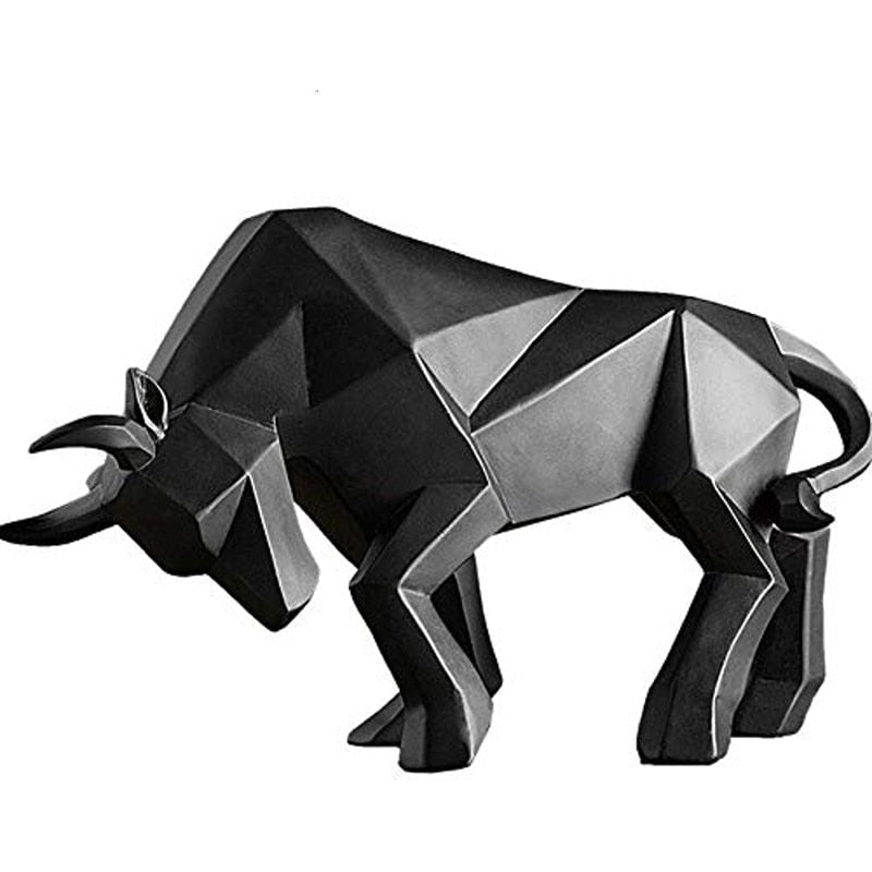 Geometric Bull Statue