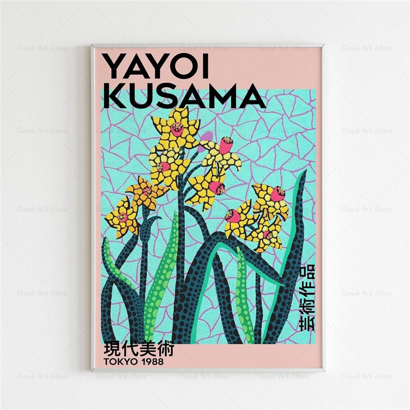 Yayoi Kusama Exhibition Wall Art Canvas