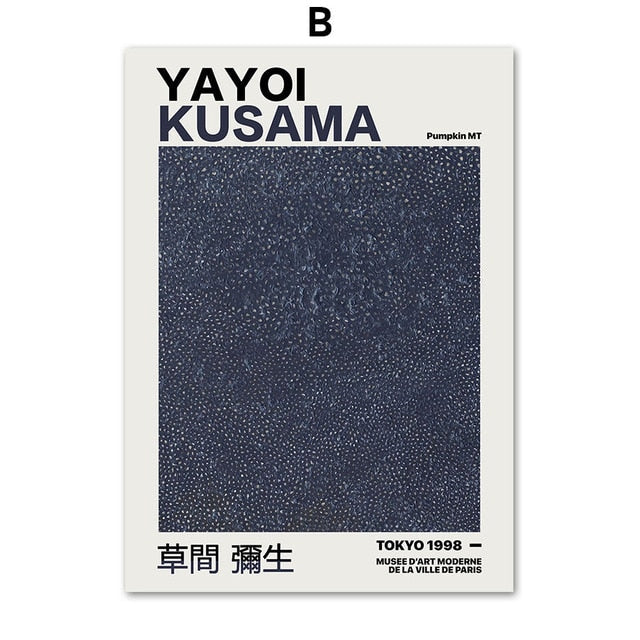 Abstract Yayoi Kusama Gallery Wall Art Canvas