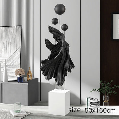 Siamese Fighting Fish Large Lobby Statue