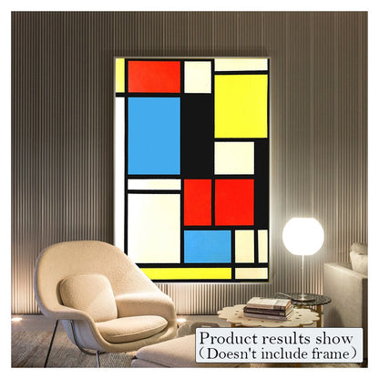 Piet Cornelies Mondrian Geometry Canvas Art