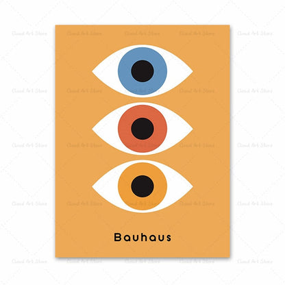 Abstract Bauhaus Gallery Wall Canvas Art