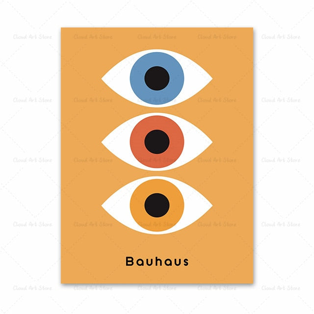 Abstract Bauhaus Gallery Wall Canvas Art