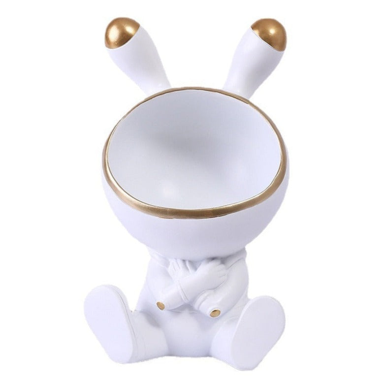 Astronaut Space Rabbit Wine Holder Storage Statue