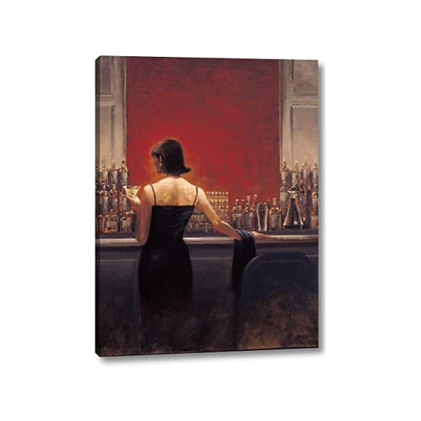 Gentleman and Lady in the Pub Canvas Art