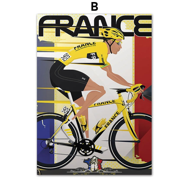 World City Bike Race Canvas Art