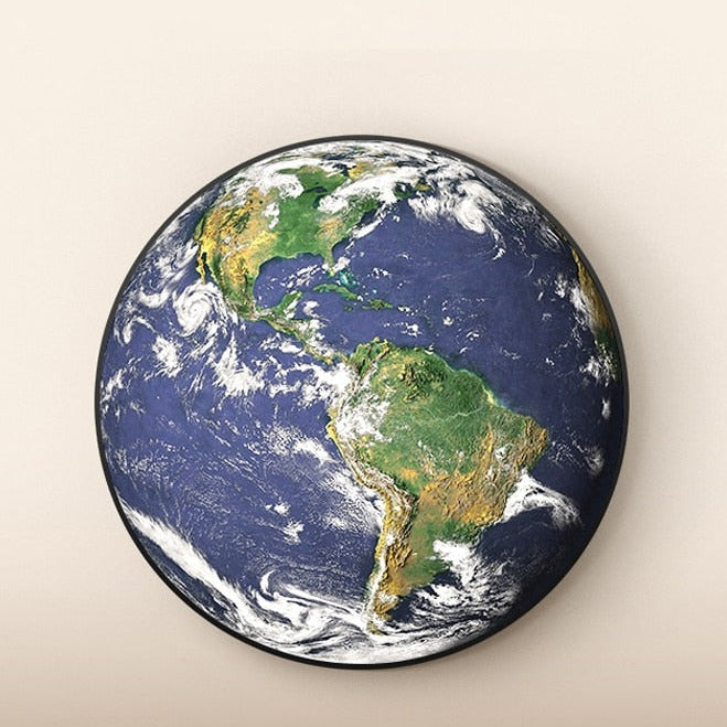 Planet Round Canvas Art