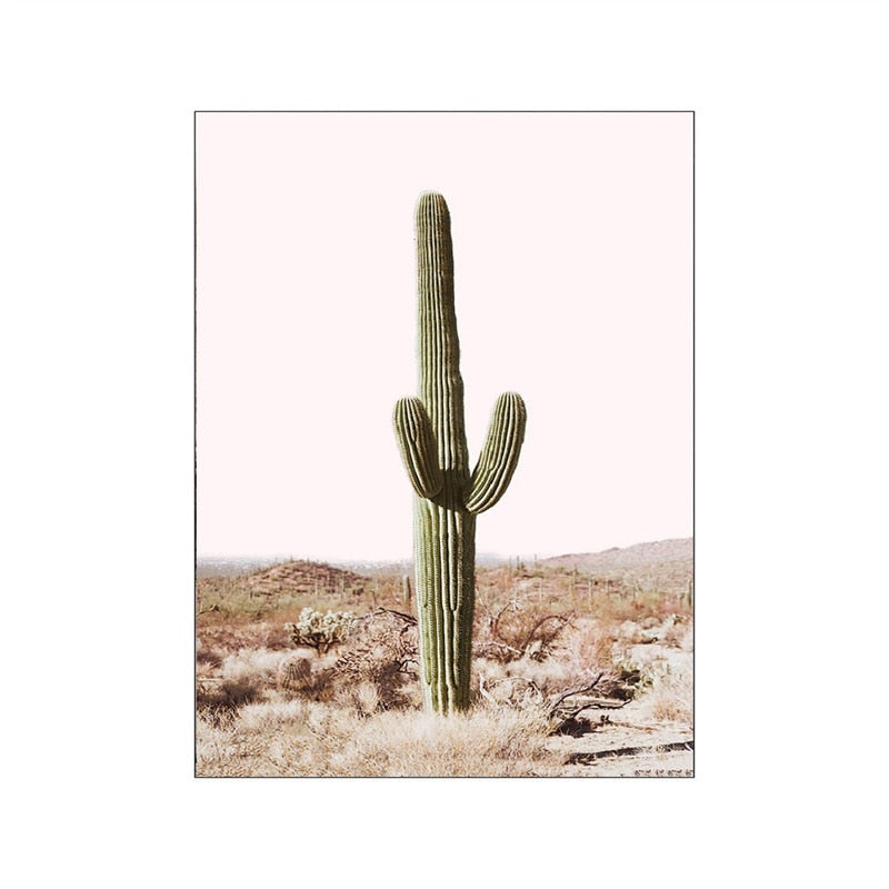 Desert Landscape Cactus Canvas Art