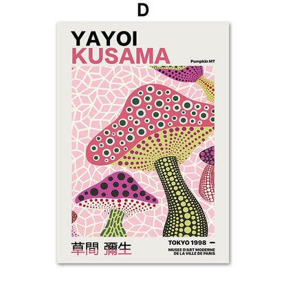 Abstract Yayoi Kusama Gallery Wall Art Canvas