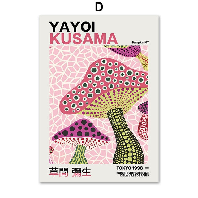 Abstract Yayoi Kusama Gallery Wall Art Canvas