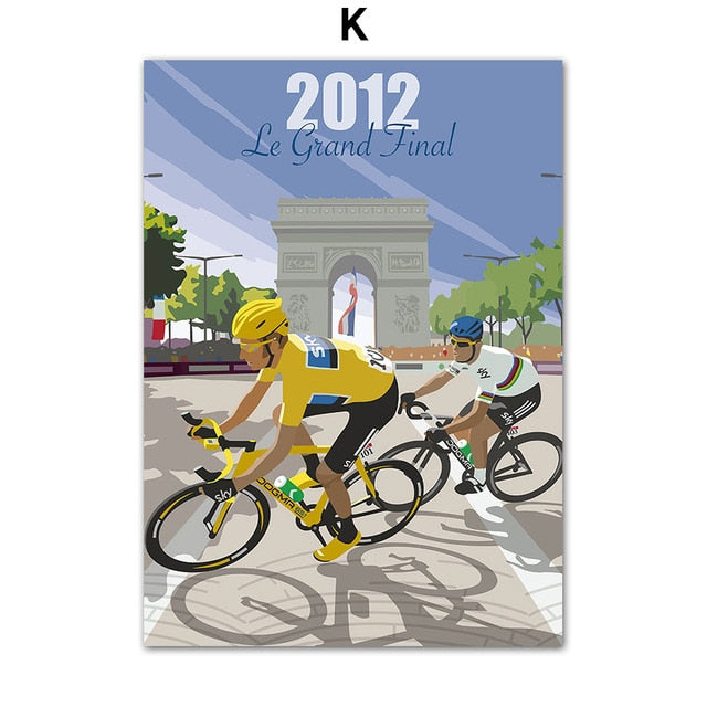 World City Bike Race Canvas Art