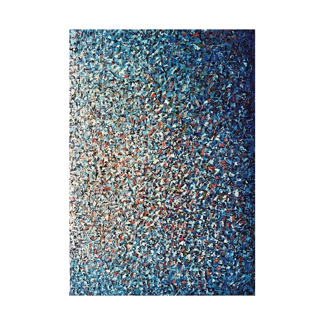 Blue Colorful Abstract Painting Canvas Art