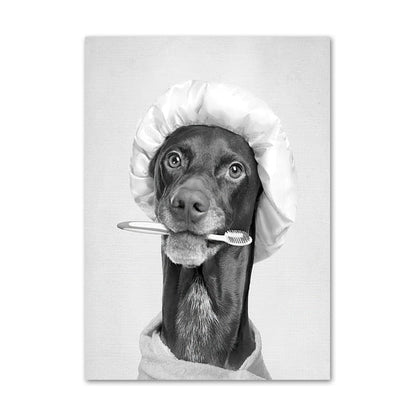 Funny Cute Dog Canvas Art