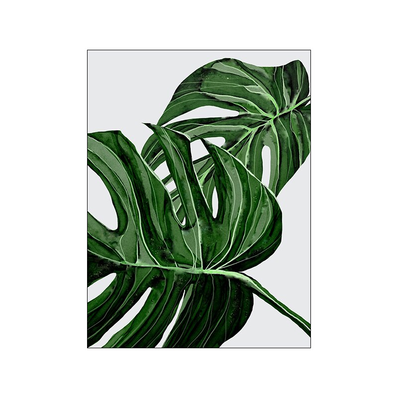 Monstera Leaves Canvas Art