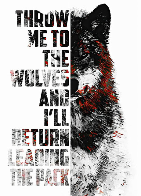 Wolf Inspiration Quotes Canvas Art