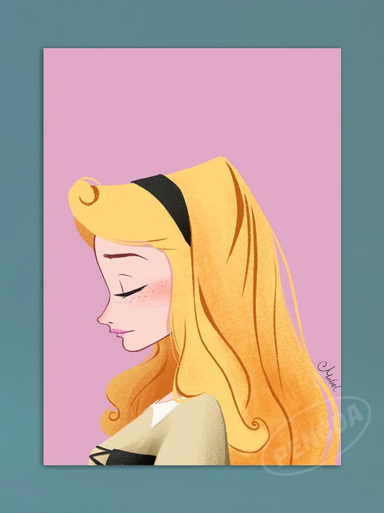 Cartoon Princess Canvas Art