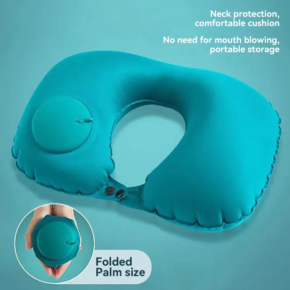 Press Type Inflatable Neck Pillow