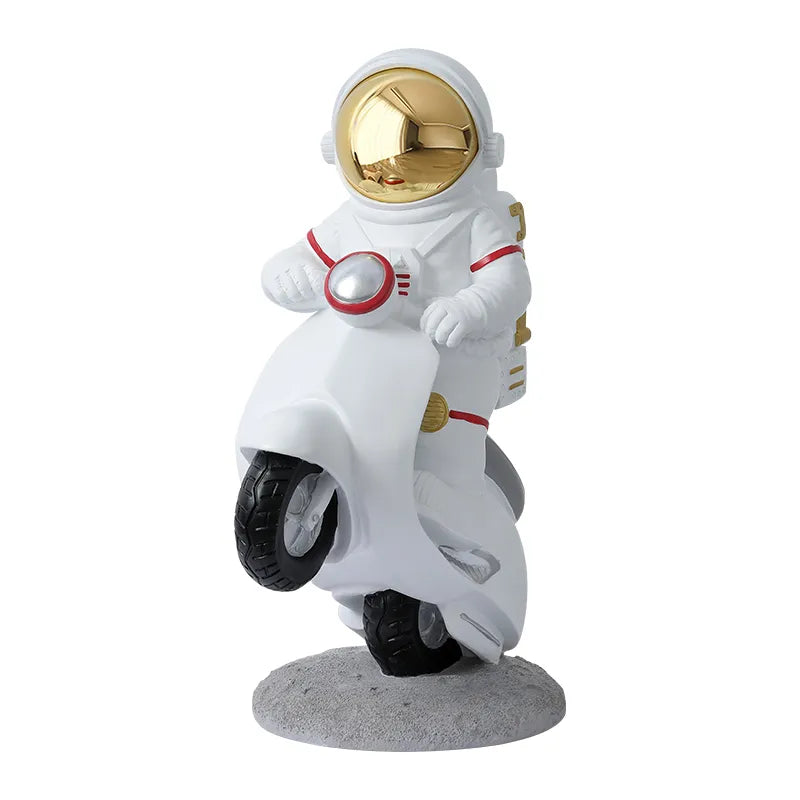 Astronaut Riding Motorcycle Landing Floor Ornament