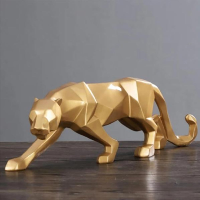 Geometric Panther Statue