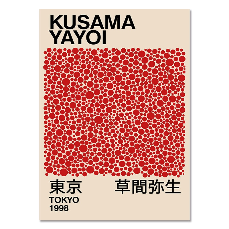 Yayoi Kusama Exhibition Gallery Canvas Art